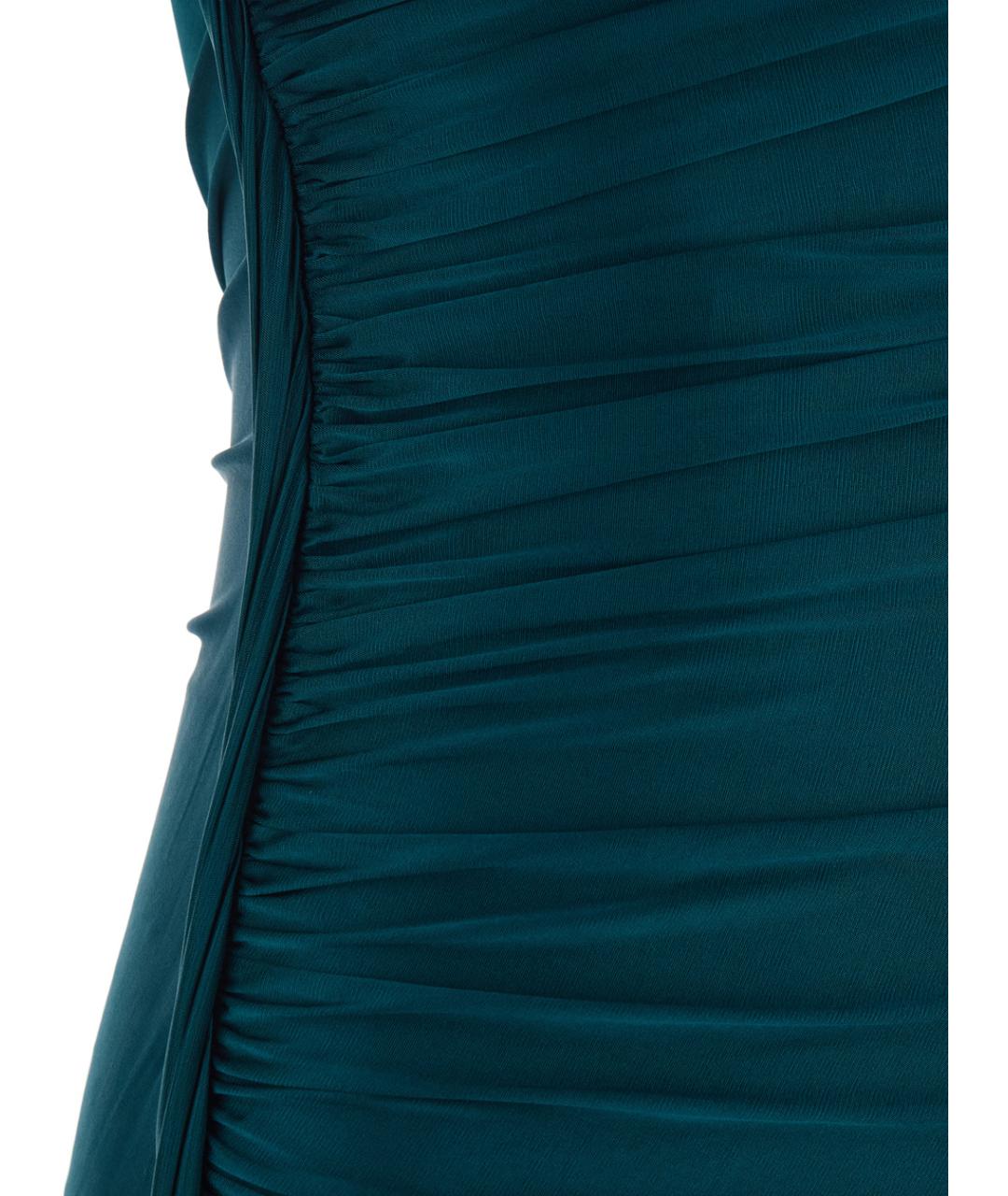 VICTORIA BECKHAM Зеленые вискозное платье, фото 3