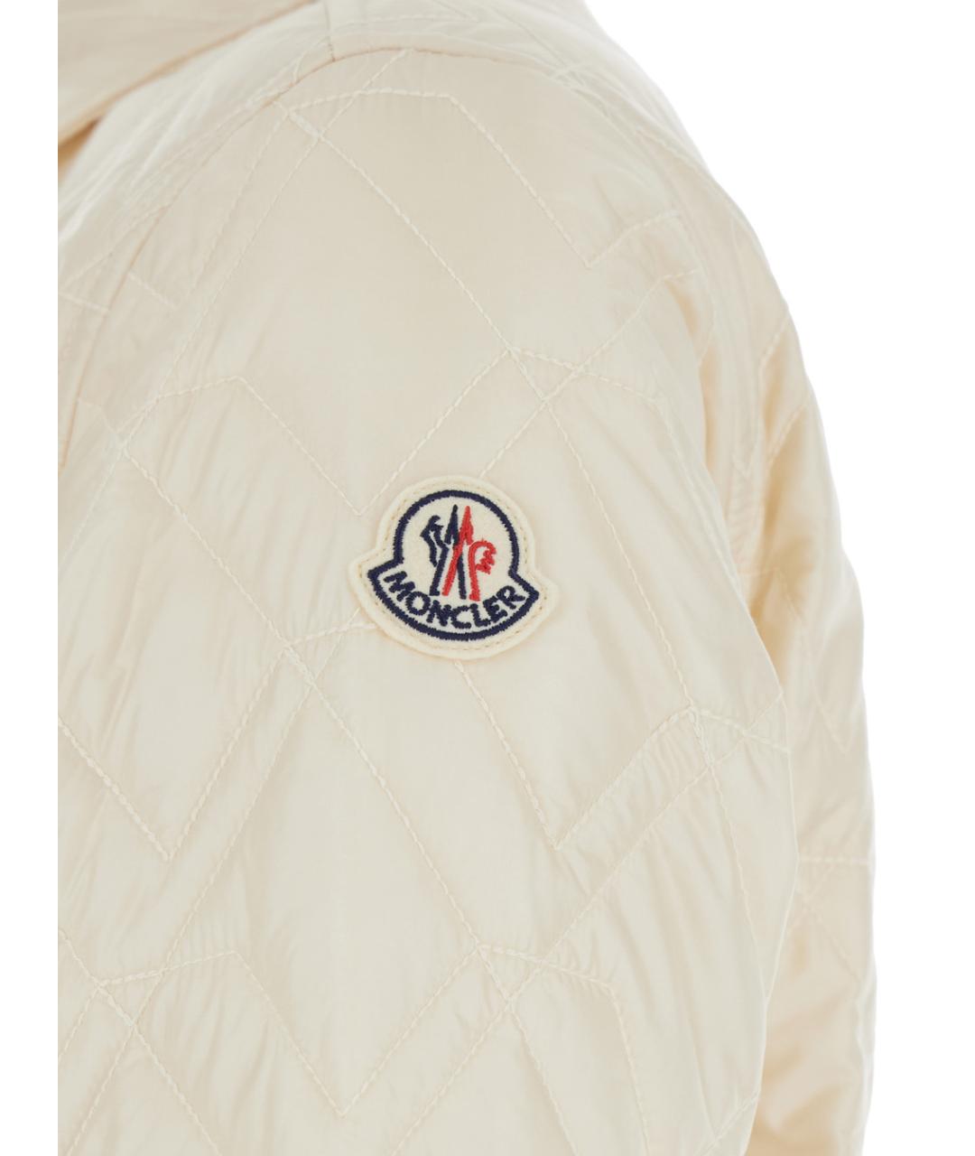 MONCLER Белая полиамидовая куртка, фото 3