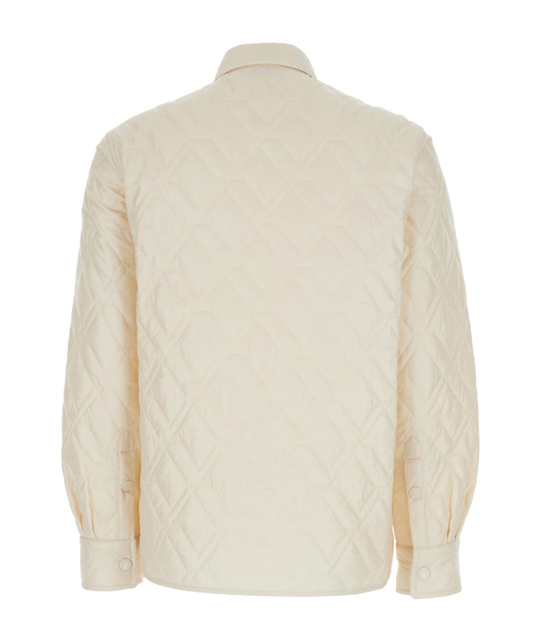 MONCLER Белая полиамидовая куртка, фото 2