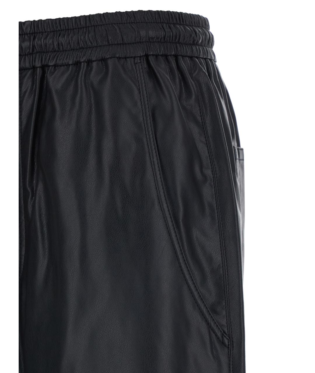 ISABEL MARANT Черные полиуретановые прямые брюки, фото 3