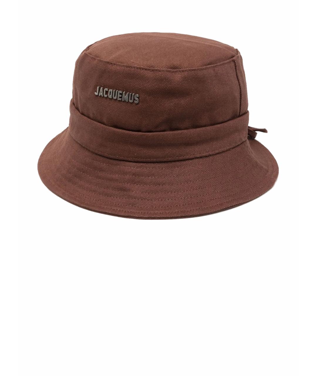 JACQUEMUS Коричневая хлопковая панама, фото 1