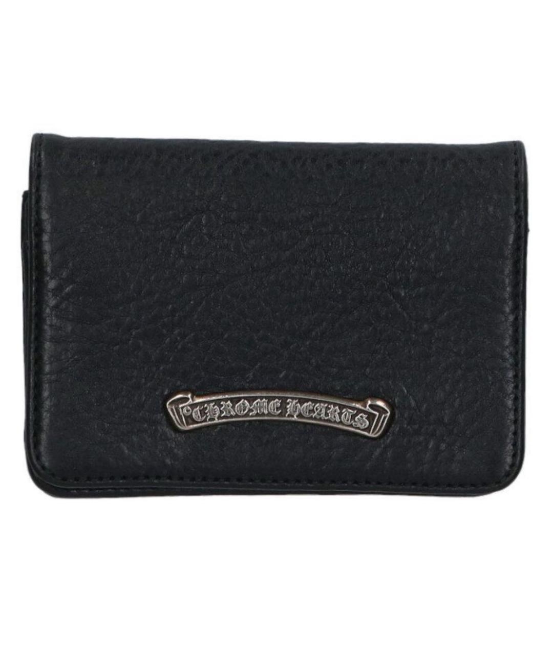 CHROME HEARTS Черный кожаный кардхолдер, фото 1