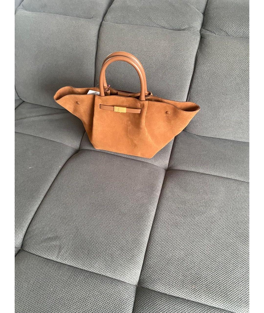 DEMELLIER Коричневая замшевая сумка с короткими ручками, фото 6