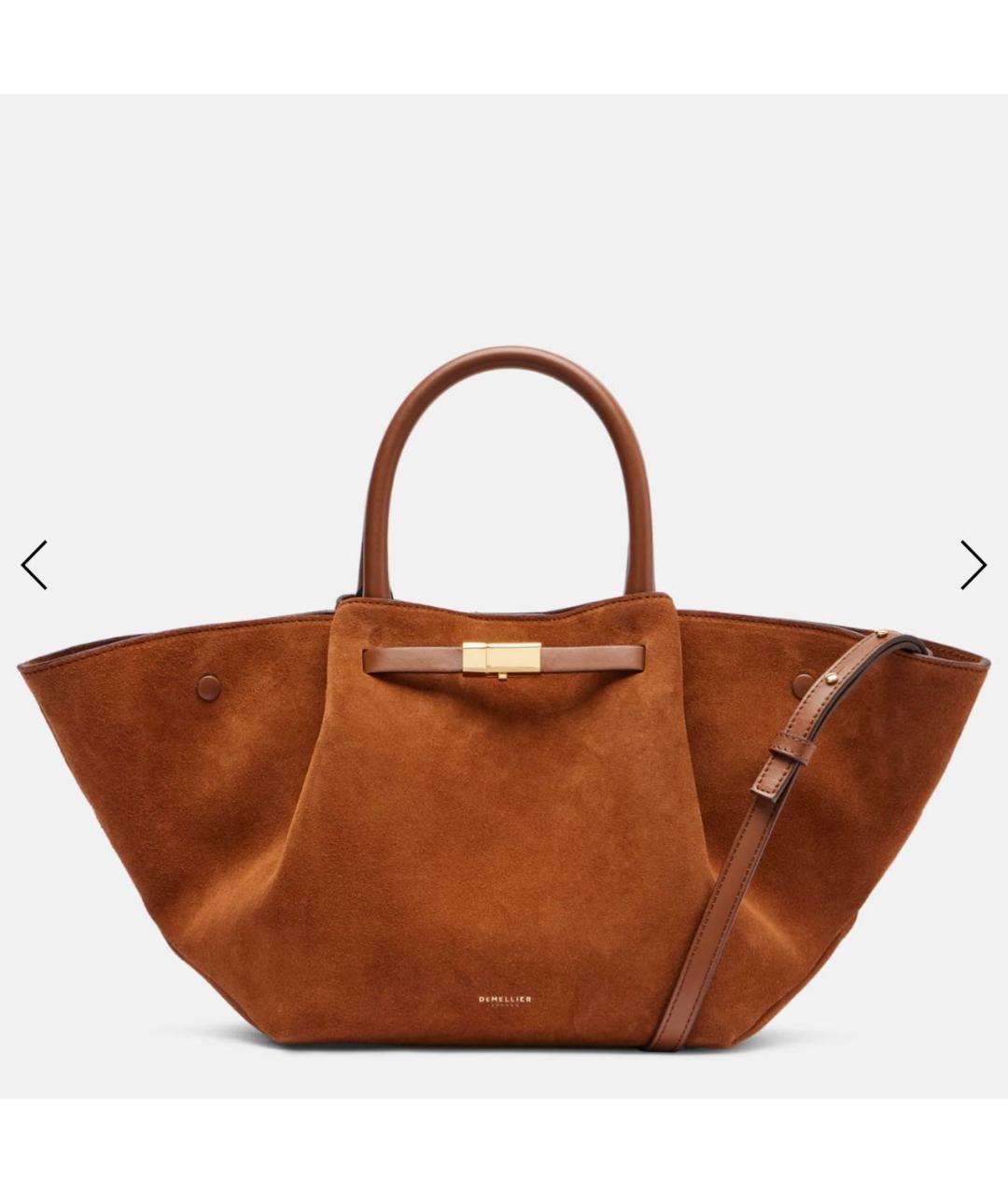 DEMELLIER Коричневая замшевая сумка с короткими ручками, фото 8
