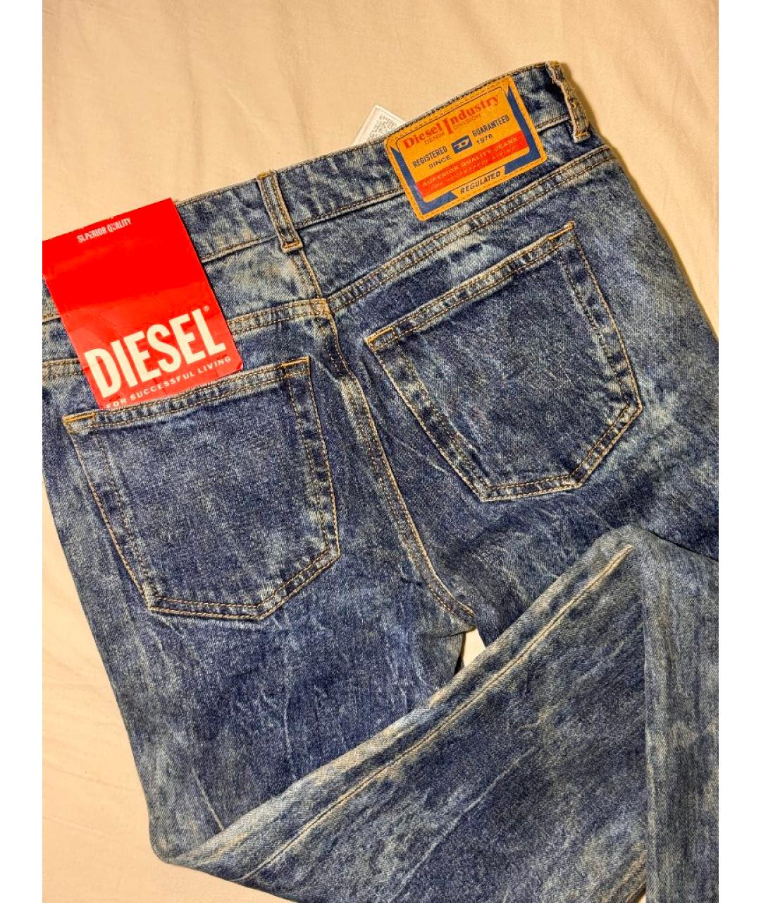 DIESEL Синие хлопко-эластановые джинсы клеш, фото 4