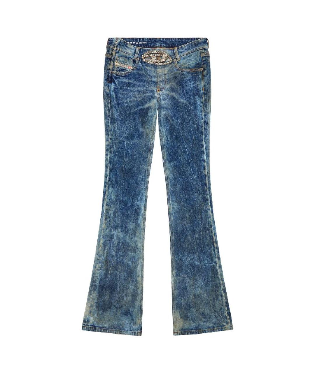 DIESEL Синие хлопко-эластановые джинсы клеш, фото 1