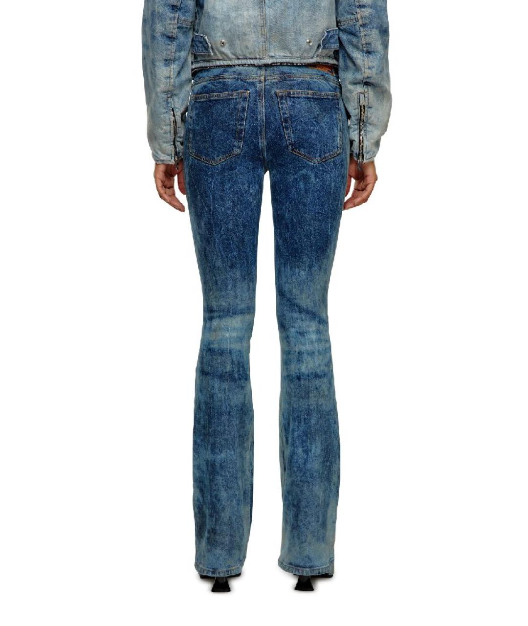 DIESEL Синие хлопко-эластановые джинсы клеш, фото 7