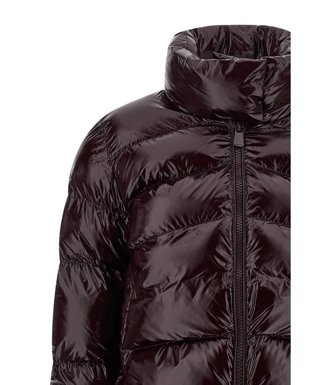 PINKO Коричневая полиамидовая куртка, фото 3