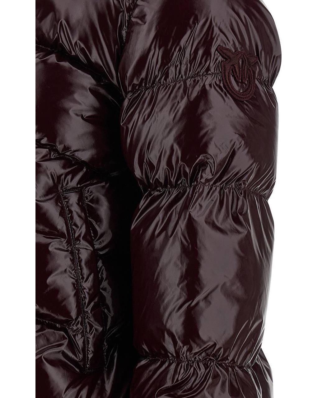 PINKO Коричневая полиамидовая куртка, фото 4