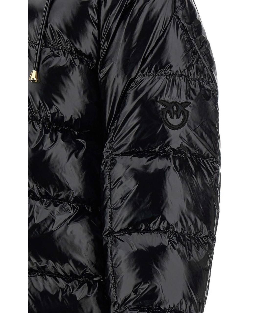 PINKO Черный полиамидовый пуховик, фото 4