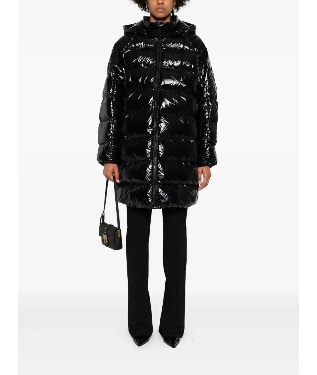 PINKO Черный полиамидовый пуховик, фото 5