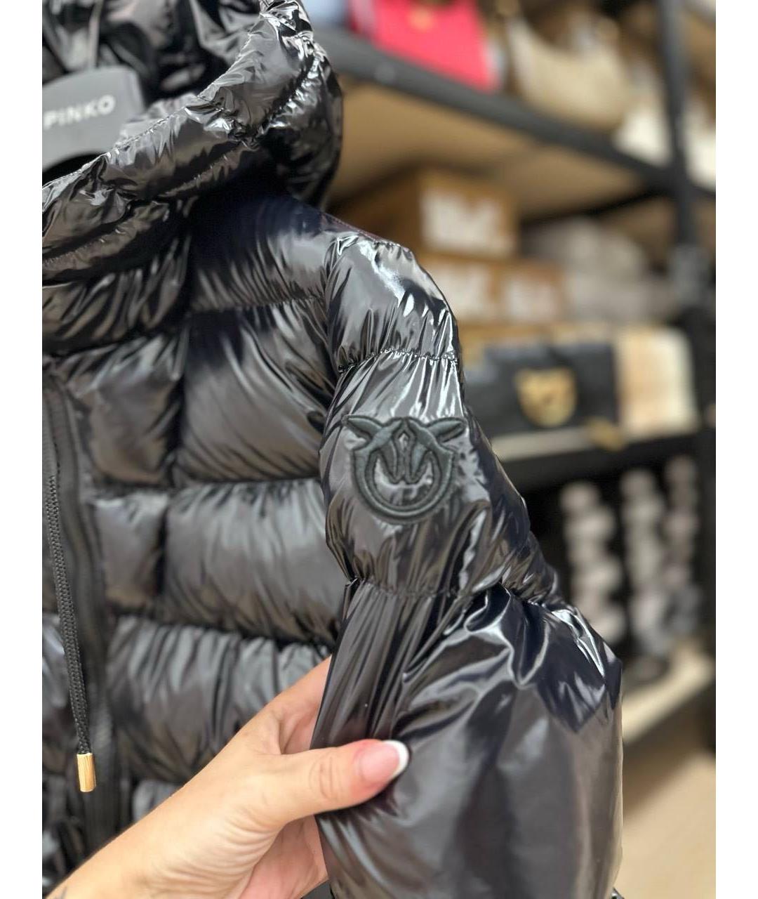 PINKO Черная полиамидовая куртка, фото 7