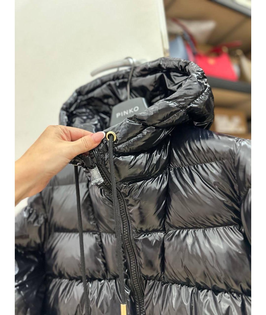 PINKO Черная полиамидовая куртка, фото 6