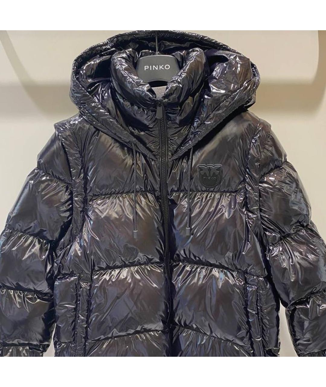 PINKO Черная полиэстеровая куртка, фото 2