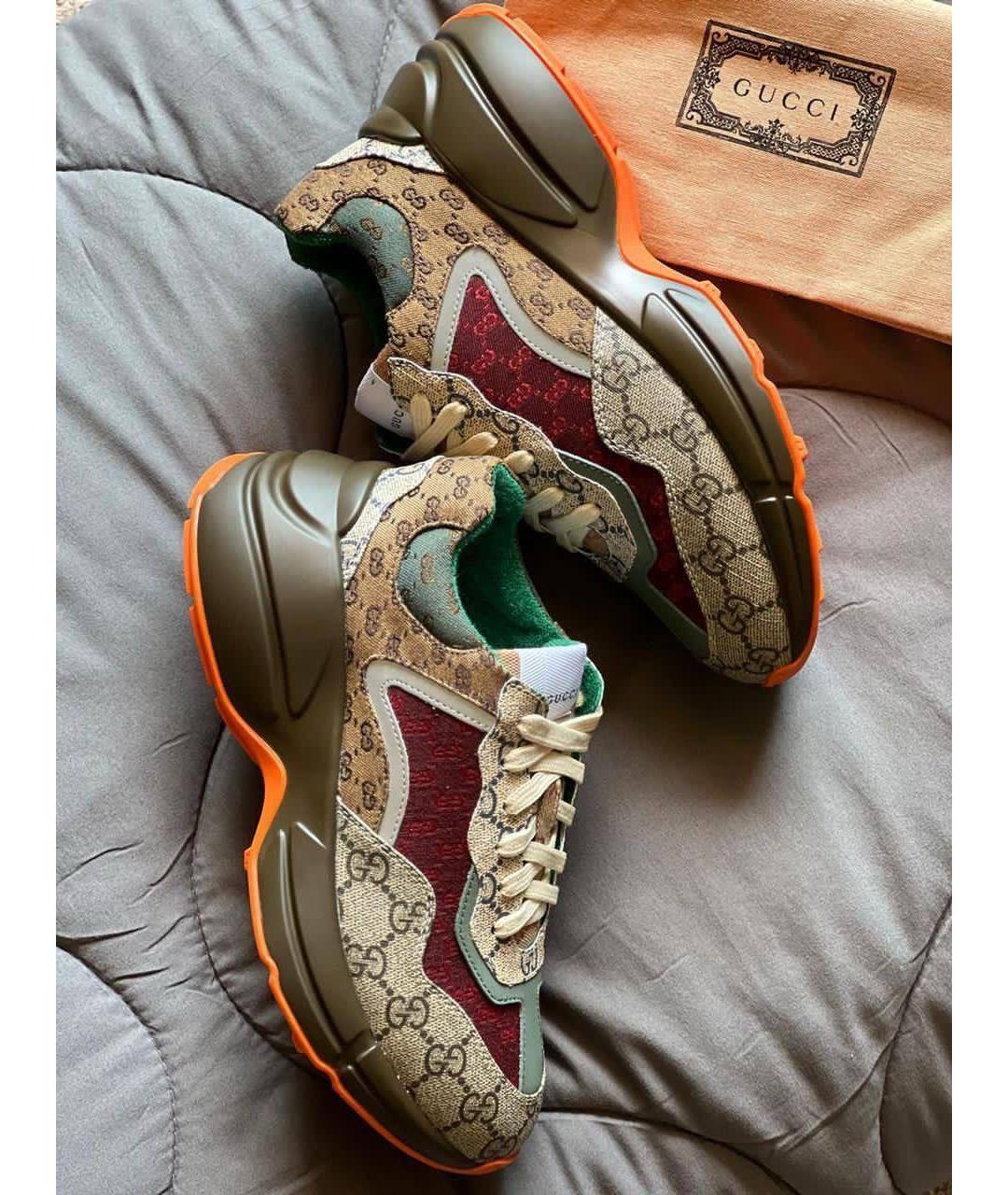 GUCCI Коричневые кроссовки, фото 8