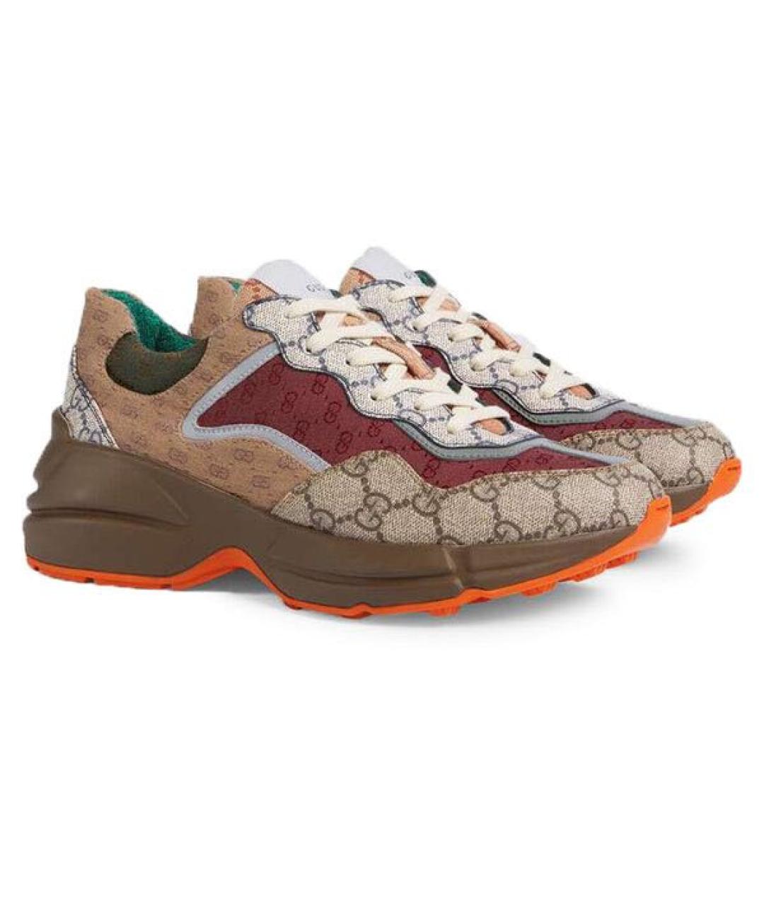GUCCI Коричневые кроссовки, фото 2