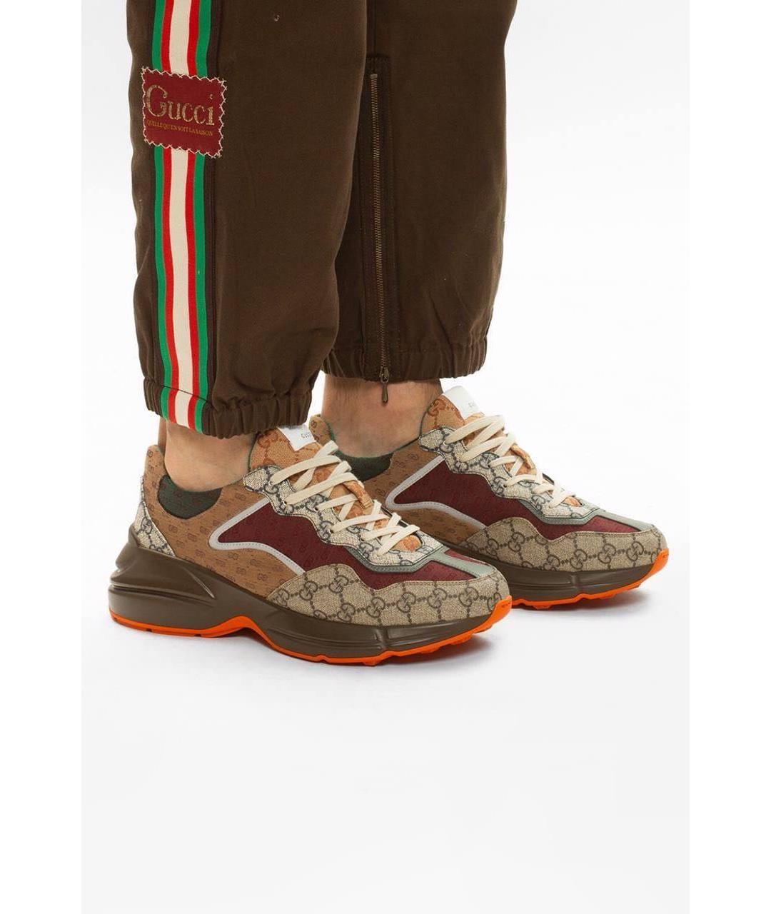 GUCCI Коричневые кроссовки, фото 5