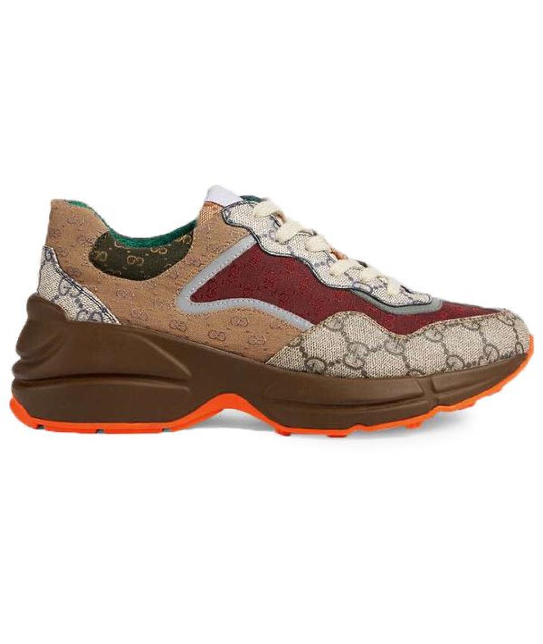 GUCCI Коричневые кроссовки, фото 1