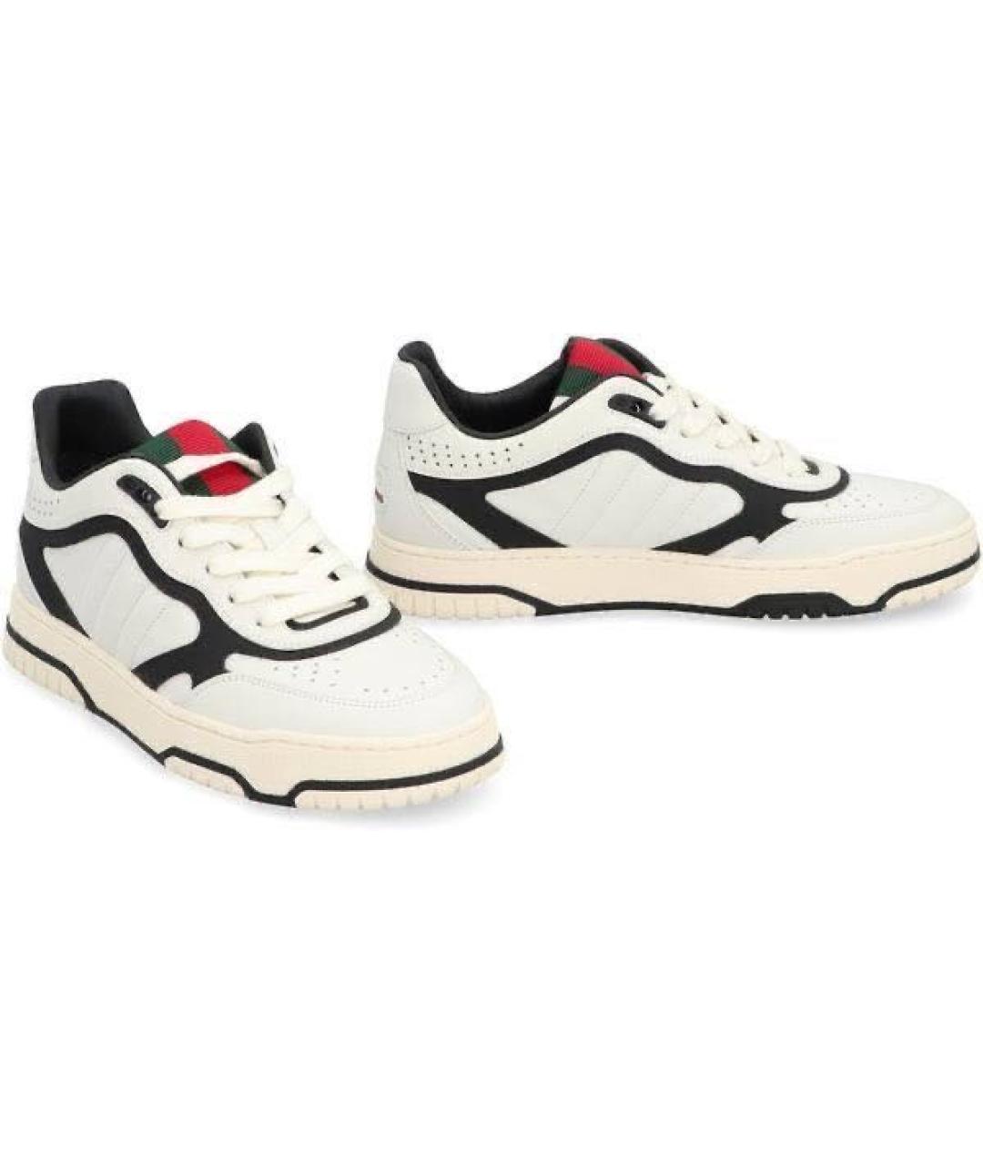 GUCCI Белые кожаные кеды, фото 3