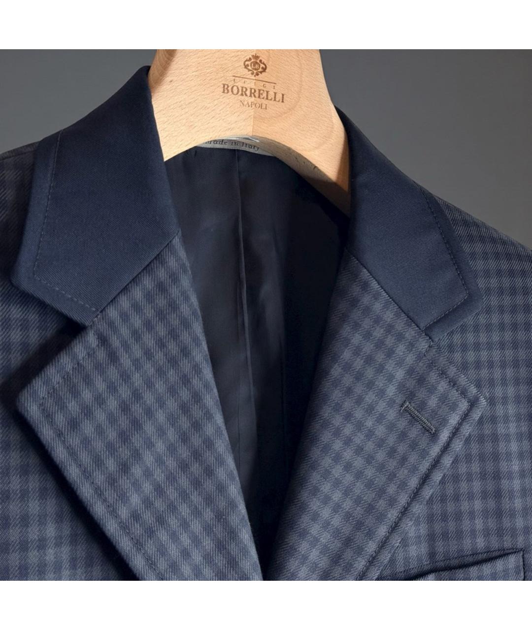 CANALI Синий шерстяной пиджак, фото 3