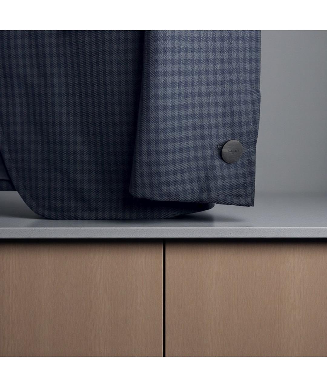 CANALI Синий шерстяной пиджак, фото 4