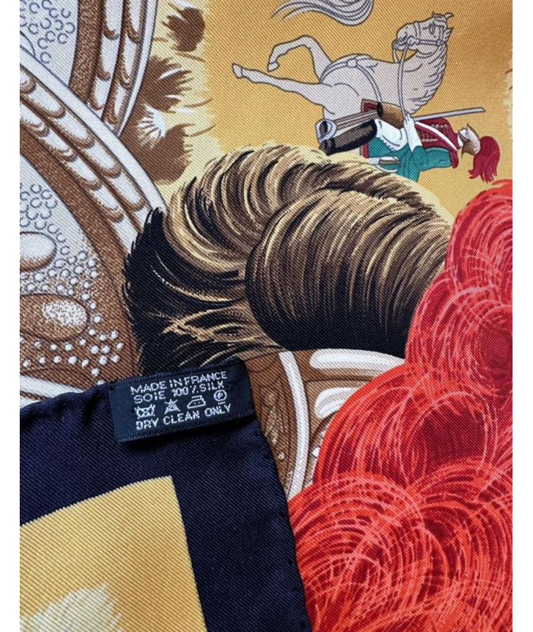 HERMES Мульти шелковый платок, фото 2