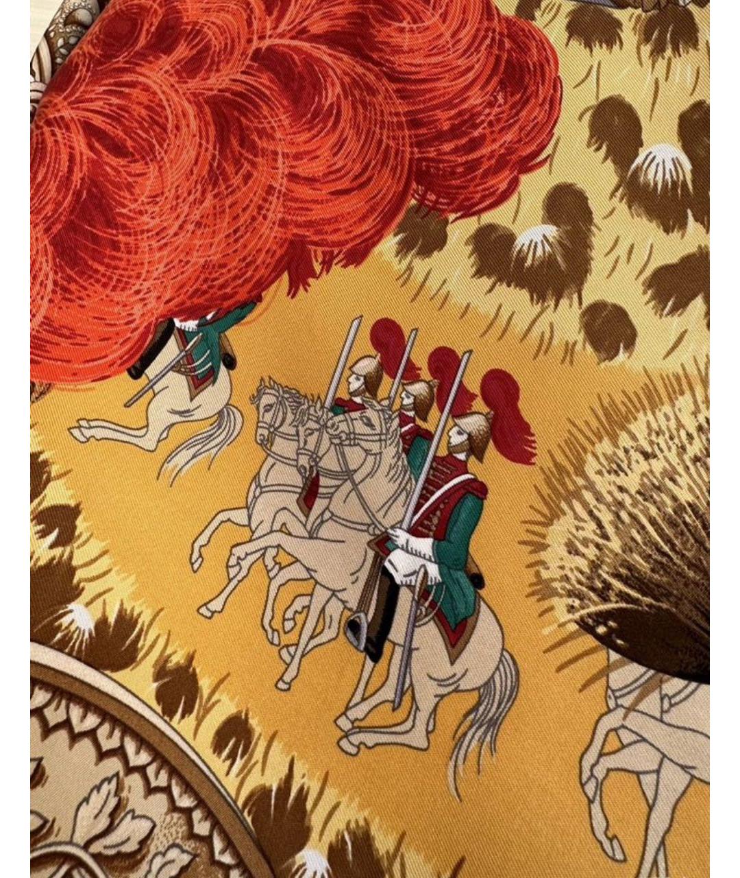 HERMES Мульти шелковый платок, фото 8