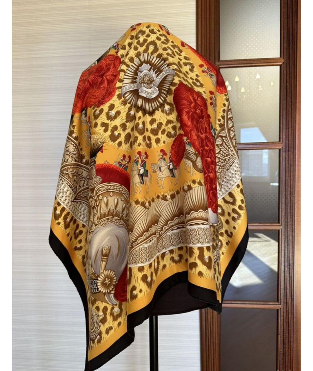 HERMES Мульти шелковый платок, фото 7