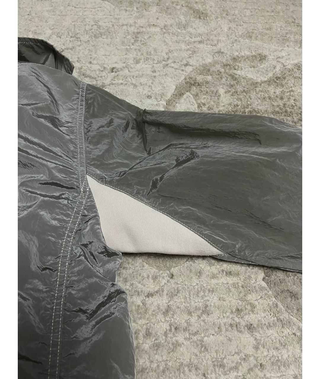 STONE ISLAND Серебряная синтетическая куртка, фото 8