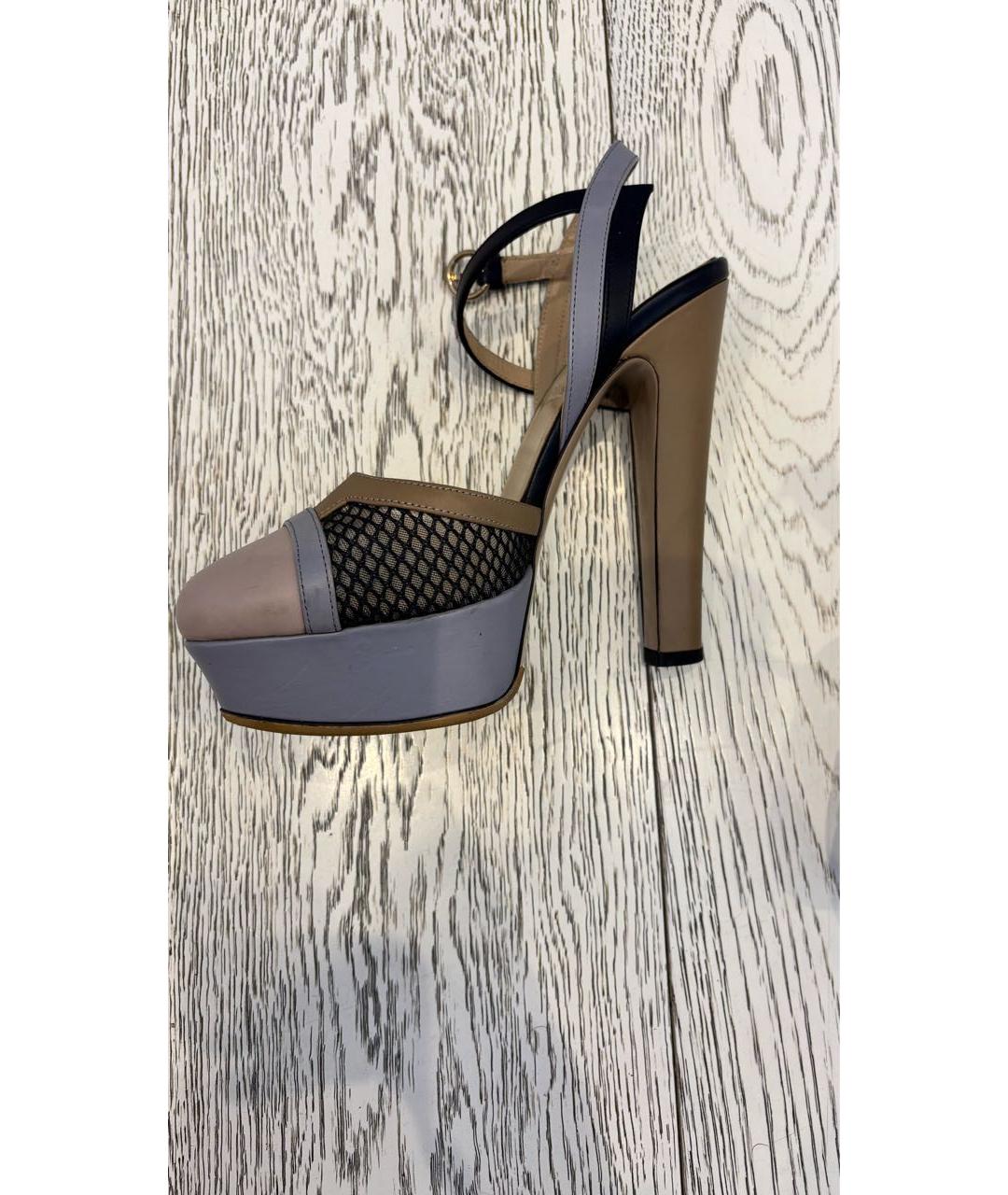 VALENTINO Мульти кожаные босоножки, фото 9