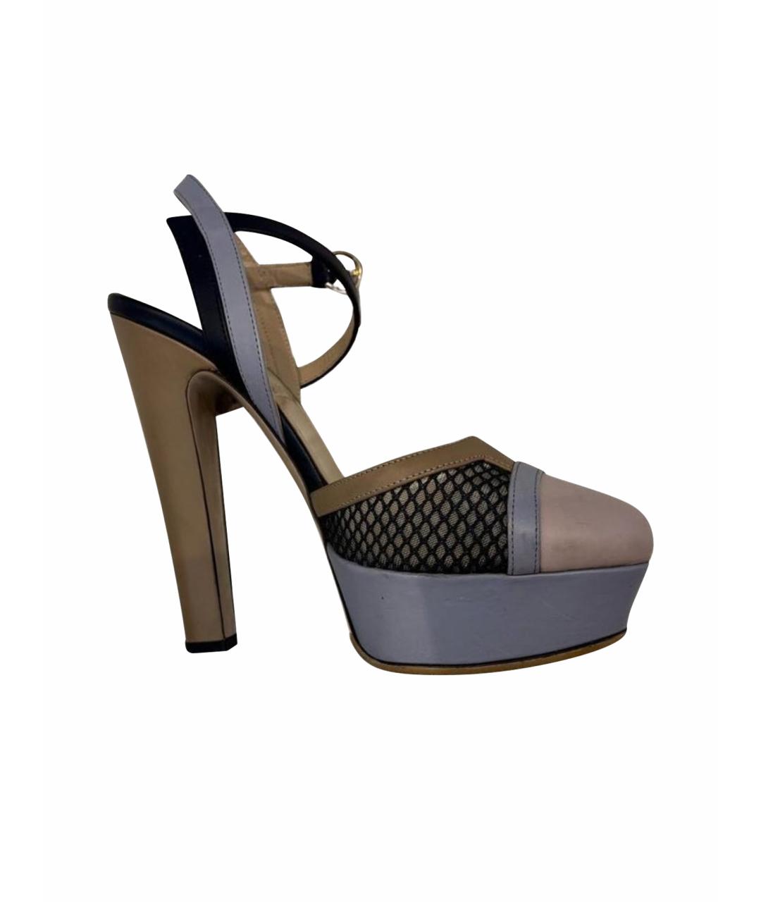 VALENTINO Мульти кожаные босоножки, фото 1