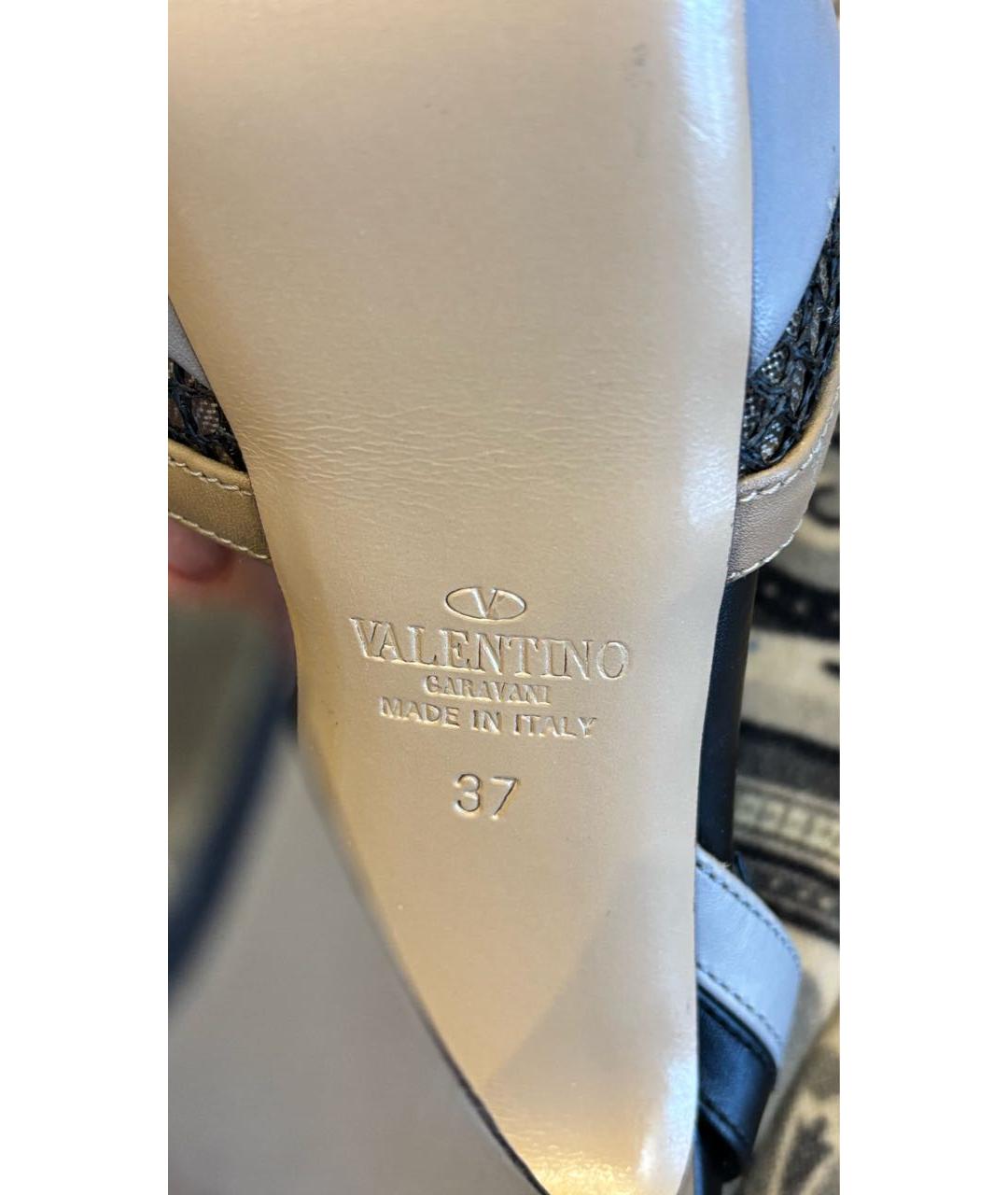 VALENTINO Мульти кожаные босоножки, фото 5