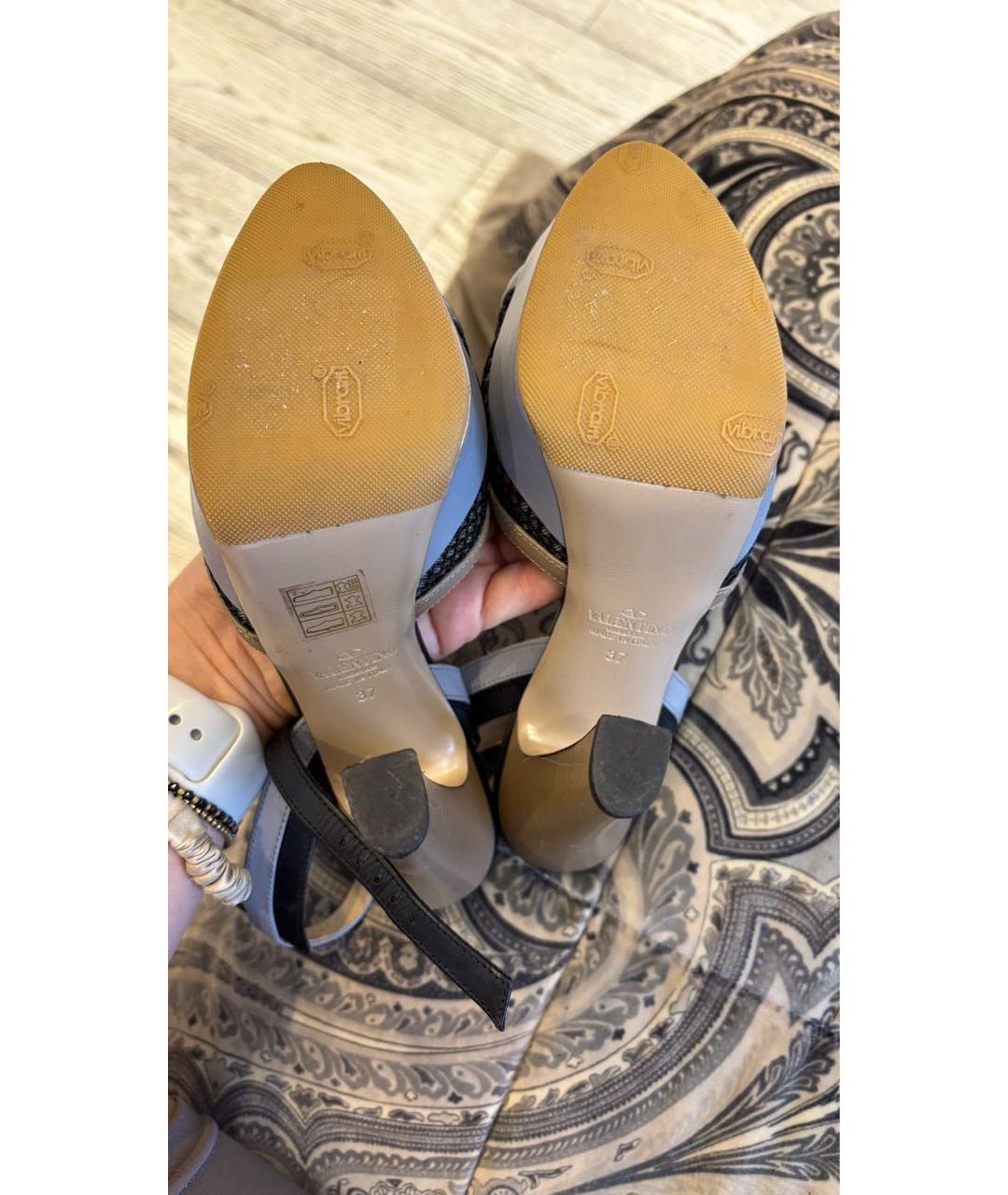 VALENTINO Мульти кожаные босоножки, фото 6