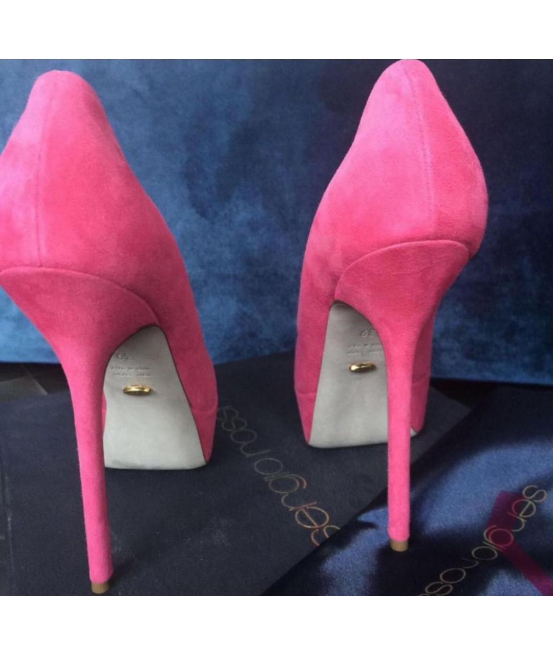 SERGIO ROSSI Розовые замшевые туфли, фото 4