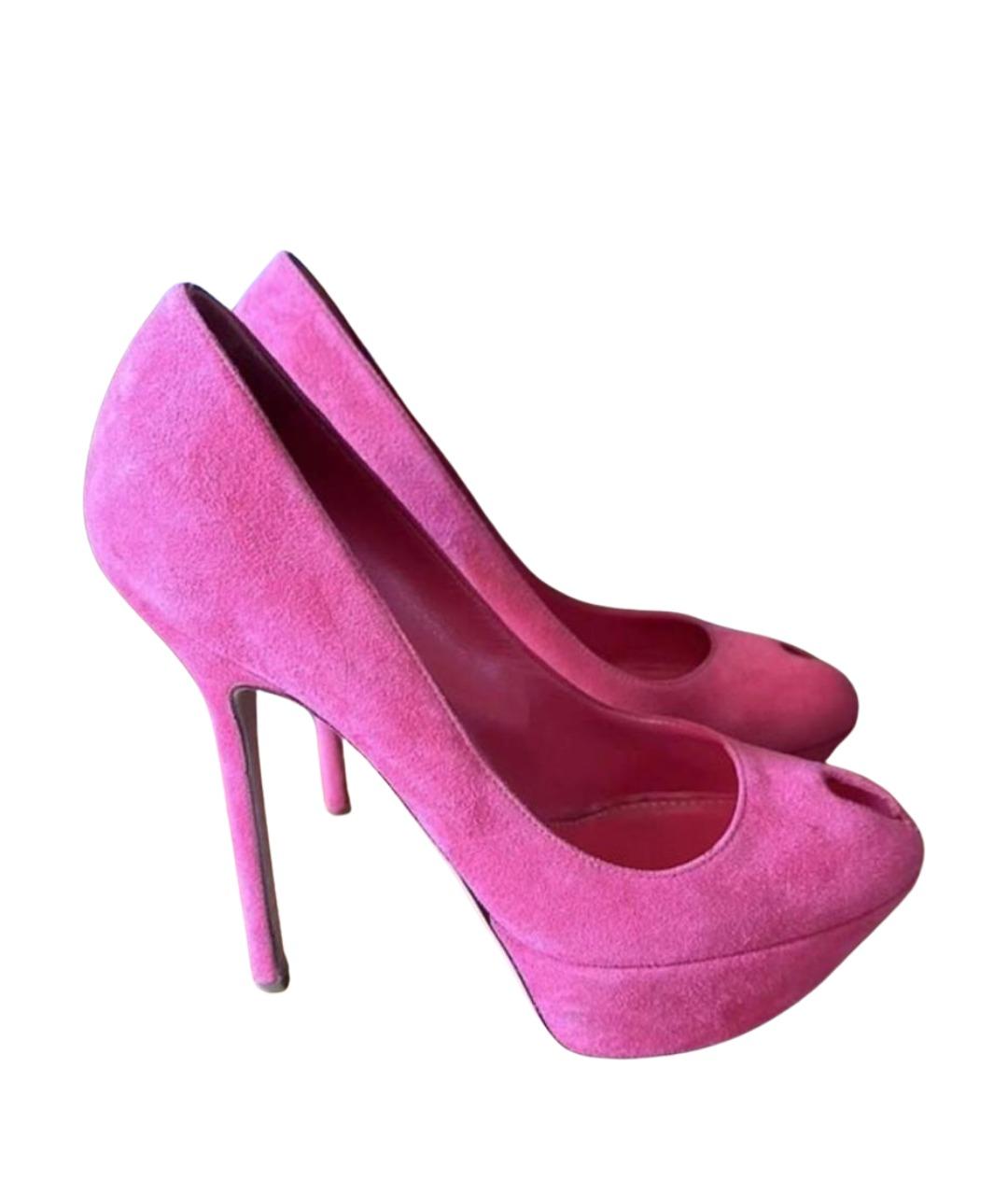 SERGIO ROSSI Розовые замшевые туфли, фото 1