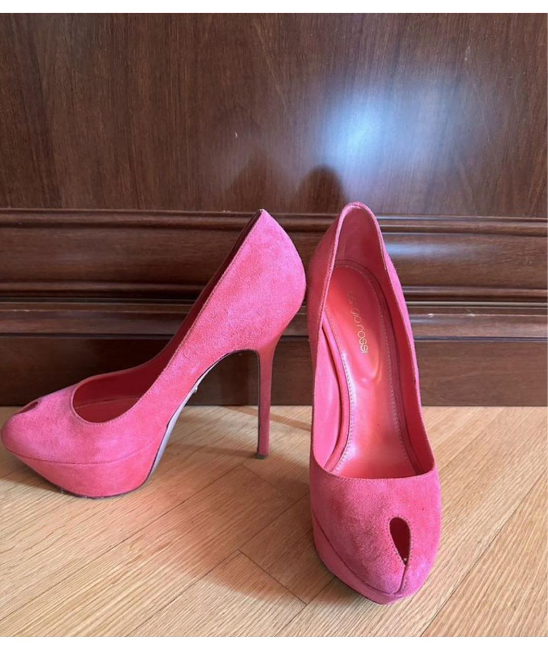 SERGIO ROSSI Розовые замшевые туфли, фото 3