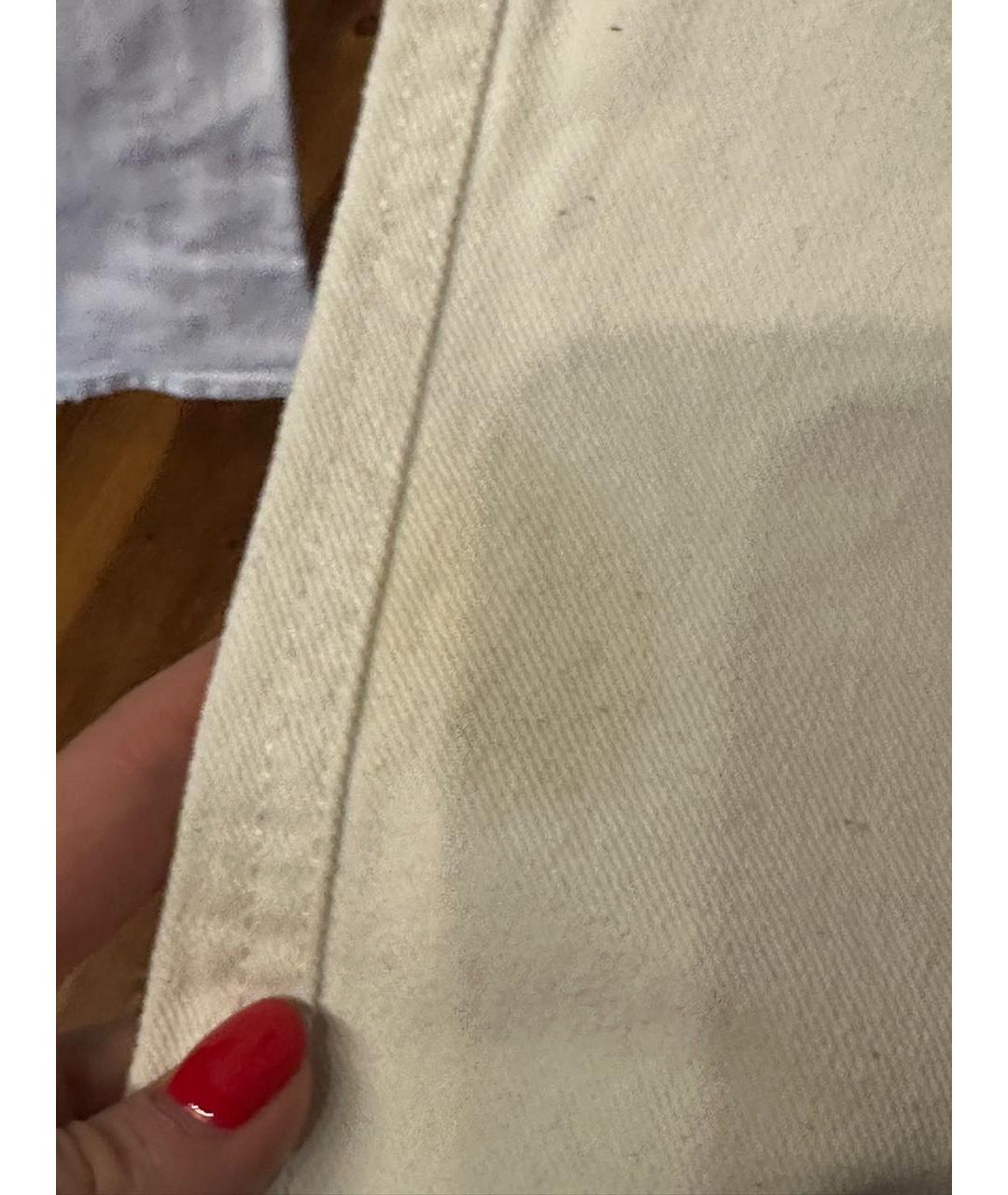 GUCCI Белые хлопковые джинсы клеш, фото 5