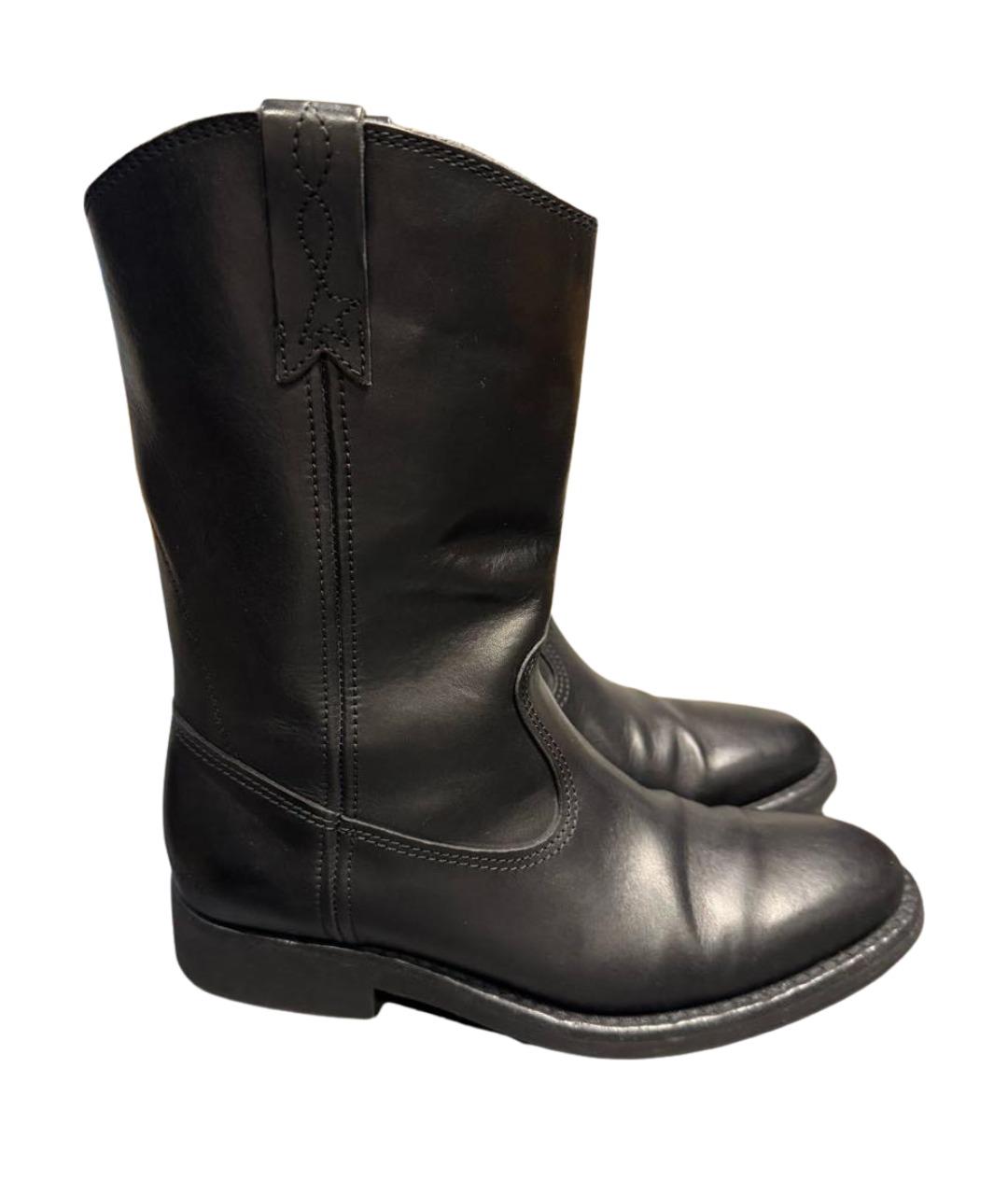 GOLDEN GOOSE DELUXE BRAND Черные кожаные полусапоги, фото 1