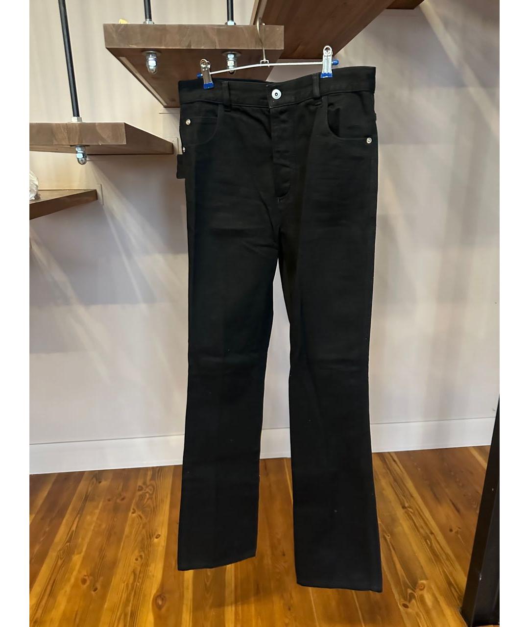 BOTTEGA VENETA Черные хлопковые джинсы клеш, фото 6
