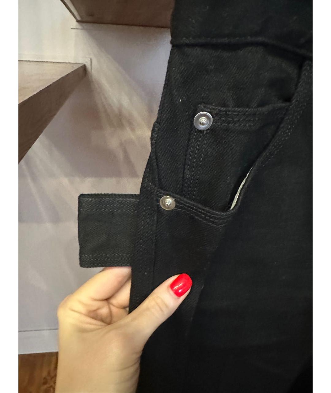 BOTTEGA VENETA Черные хлопковые джинсы клеш, фото 2