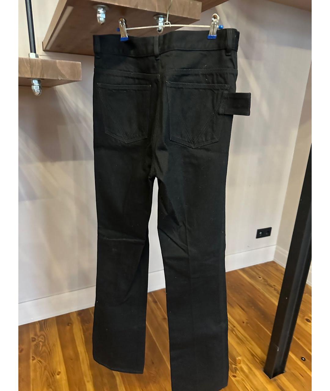 BOTTEGA VENETA Черные хлопковые джинсы клеш, фото 3