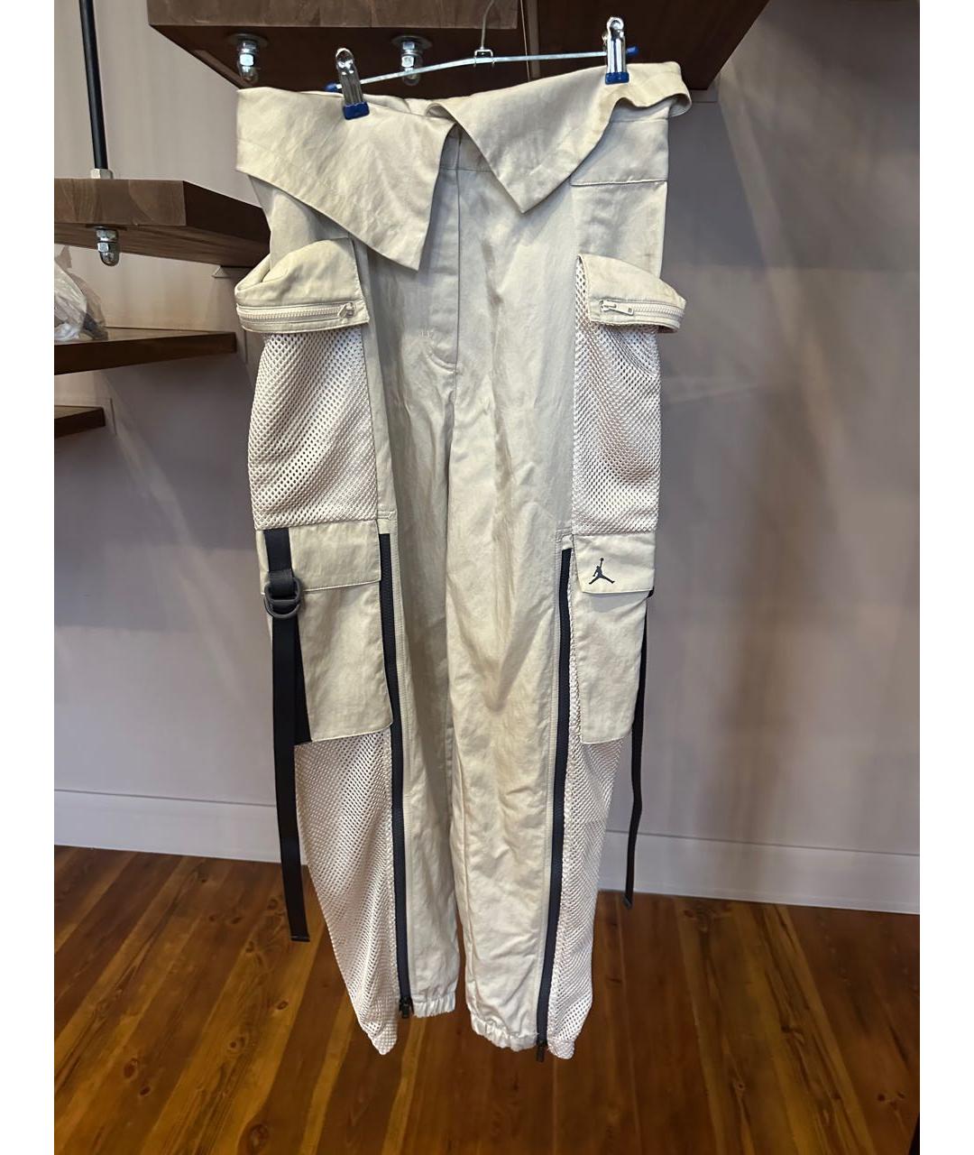 JORDAN Бежевые полиэстеровые спортивные брюки и шорты, фото 6