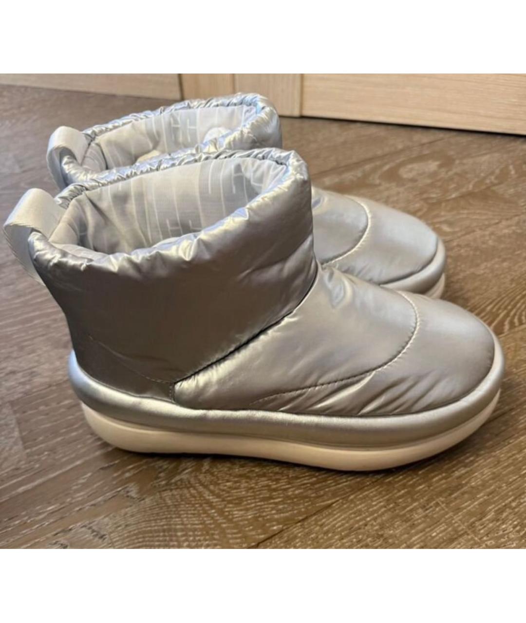 UGG AUSTRALIA Серебряные синтетические сапоги, фото 5