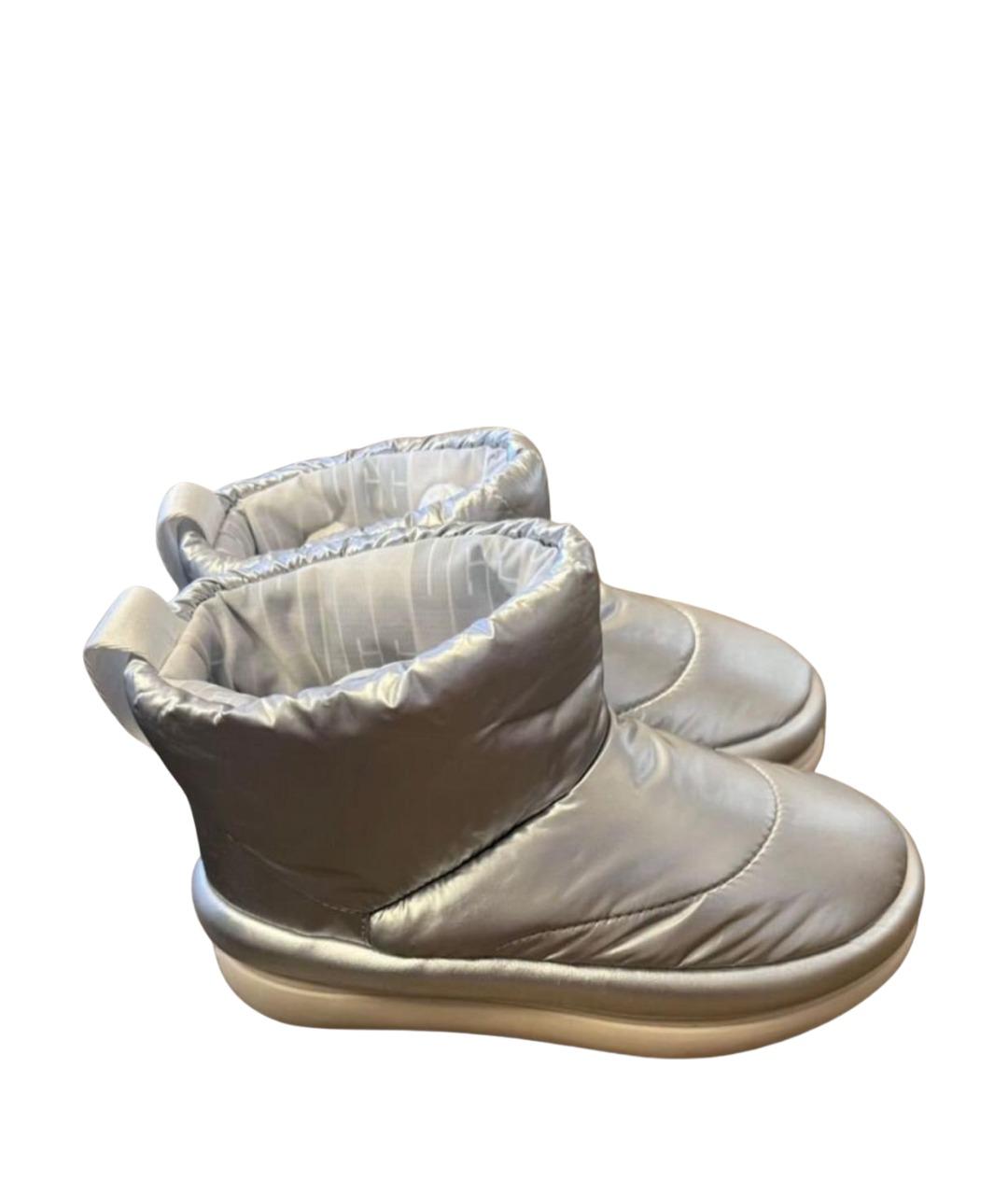 UGG AUSTRALIA Серебряные синтетические сапоги, фото 6