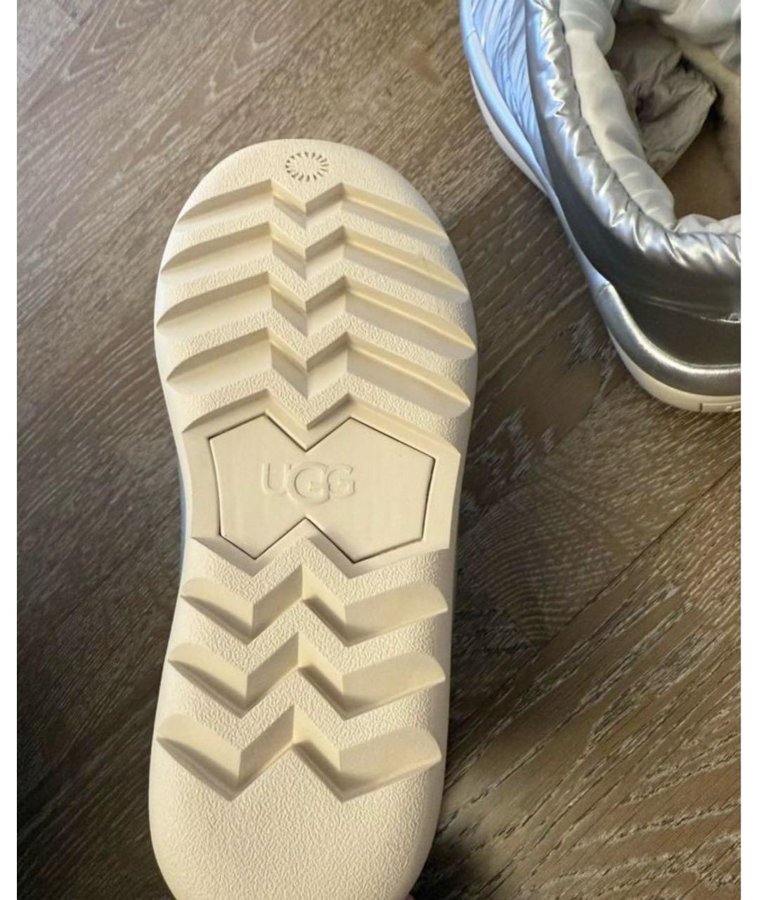 UGG AUSTRALIA Серебряные синтетические сапоги, фото 4