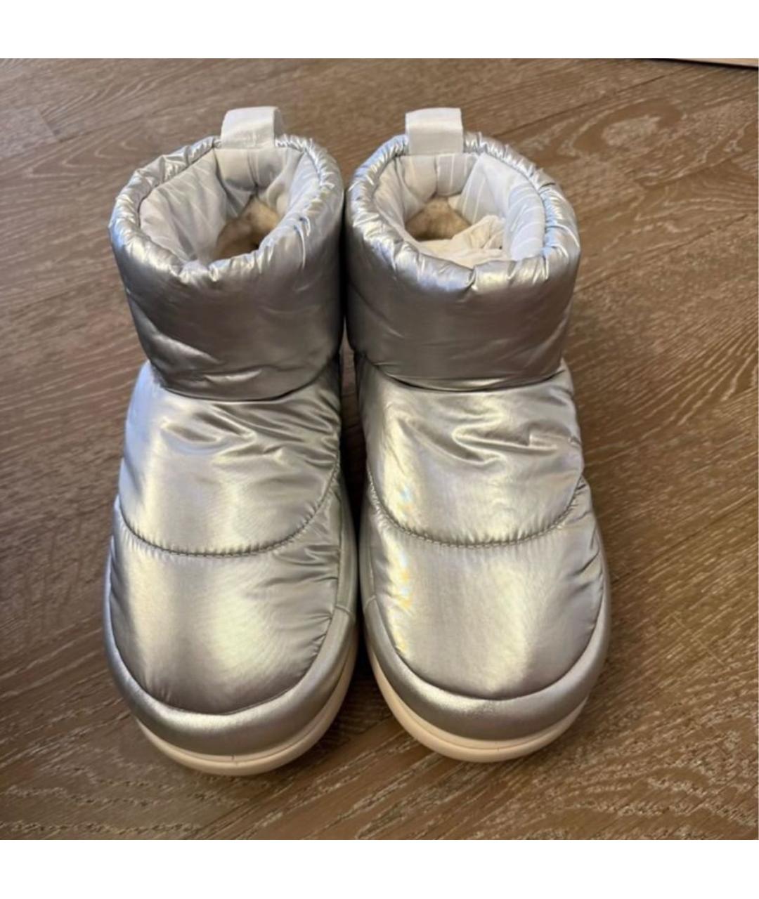 UGG AUSTRALIA Серебряные синтетические сапоги, фото 2