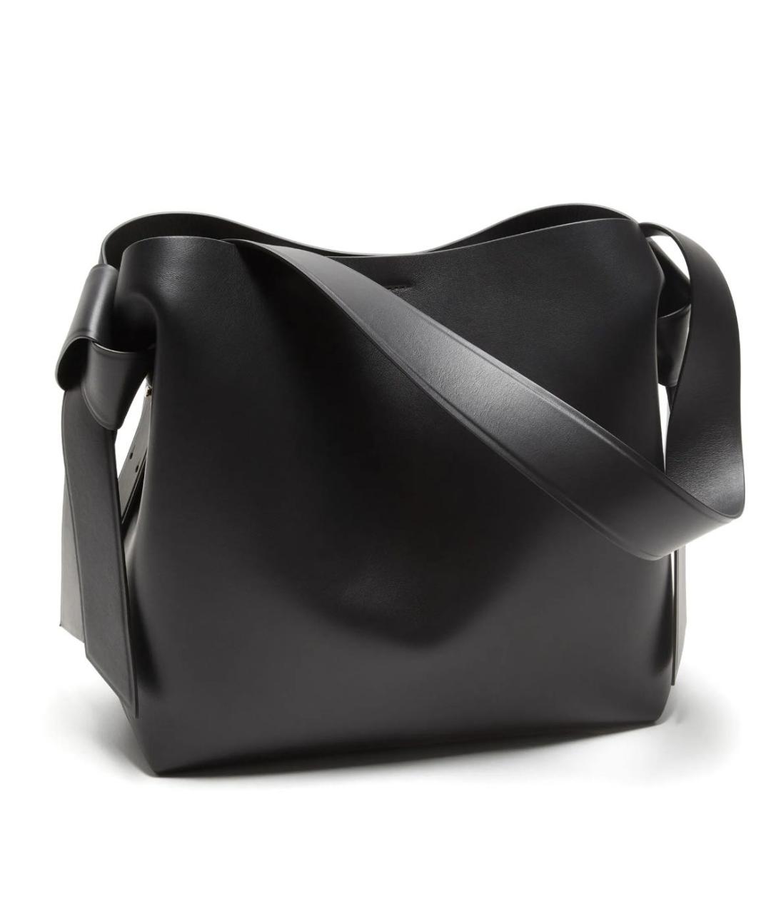 ACNE STUDIOS Черная кожаная сумка тоут, фото 4