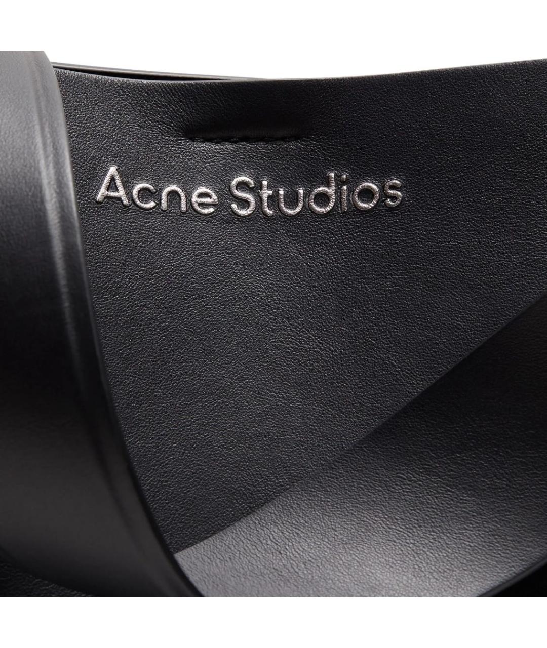 ACNE STUDIOS Черная кожаная сумка тоут, фото 7