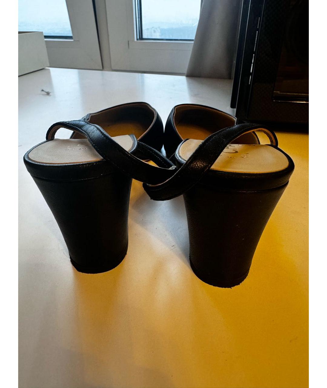 CHANEL Черные кожаные туфли, фото 3