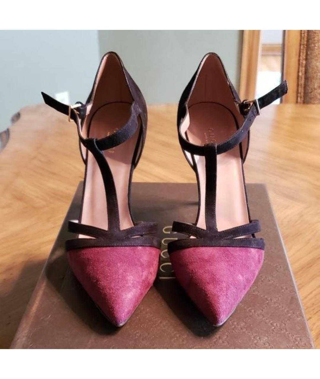 GUCCI Мульти замшевые туфли, фото 4